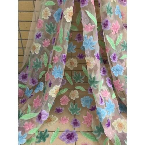 Popular SYJ-2888815 Embroidery tulle lace French mesh African fabric for evening dresses sew wedding