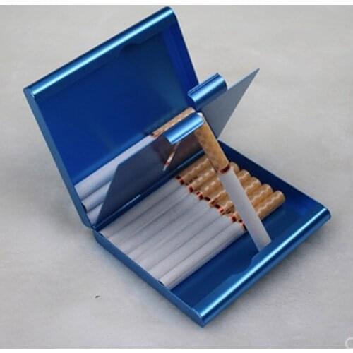 Portable Ultra-thin Flip Double-layer Cigarette Case Creative Men Waterproof Anti-extrusion Metal Cigarette Case