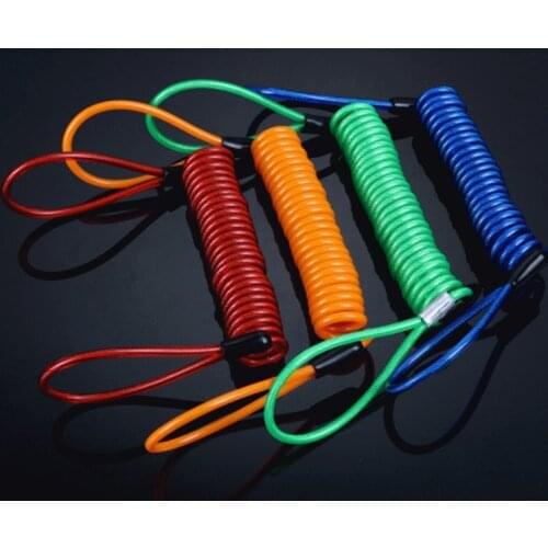 Stretch Length 120cm Icycle Lock Reminder Elastic Rope Anti Theft Bike Motorcycle Scooter Spring Cable Wire 4 Color