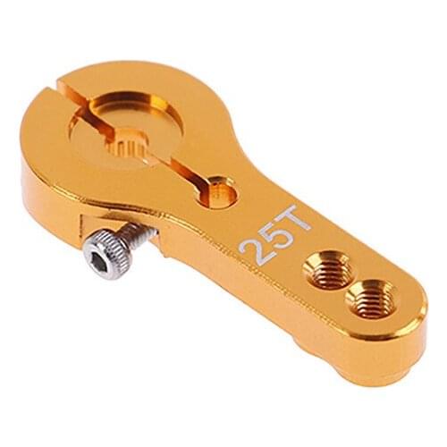 Aluminum Alloy Steering Gear Arm 25T Servo Horn Rocker Arm Double Hole with Lock RC Car Accessories