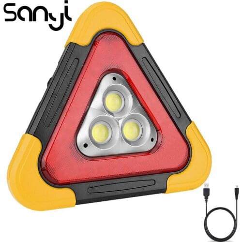 SANYI 5 Modes Solar Power Work Light Torch USB Rechargeable Built-in Battery LED Super Bright Flashlight Portable Lamp