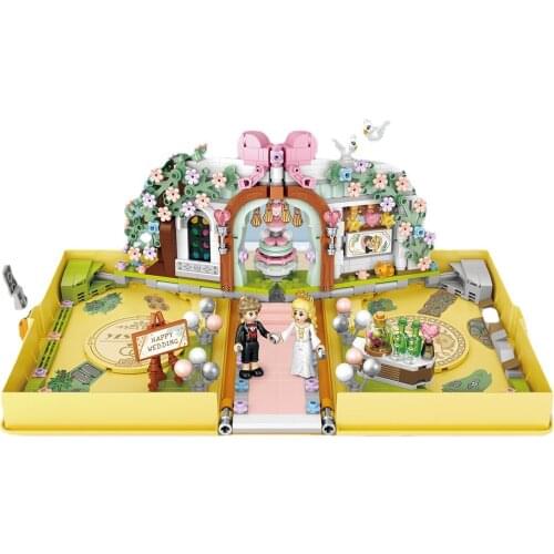 LOZ 1228 Mini Particle Wedding Book Assembled Assembled Modular Building Blocks Bricks Childrens Educational Toys For Children