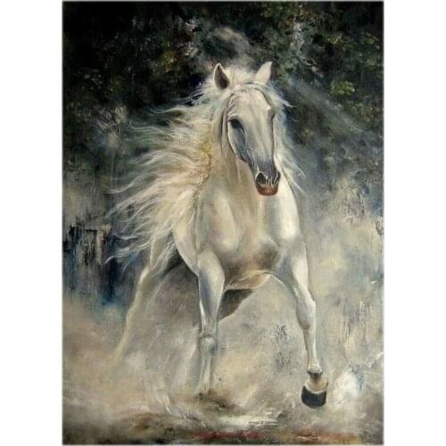 Counted Cross Stitch Kits Needlework Embroidery - Crafts 14 ct Aida DMC Color DIY Arts Homemade Home Decor - Running Horse 2