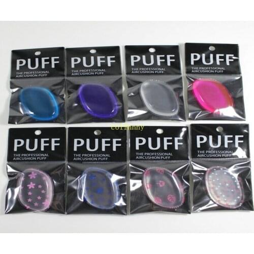 1000pcs/lot Leaf shape SiliSponge Silicone makeup puff For Liquid Foundation BB Cream Essentials with retial package