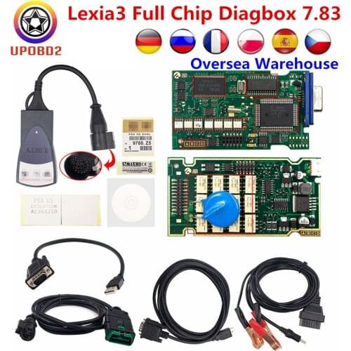 Full Chip Lexia 3 Car Diagnostic Scan Tool FW 921815C Diagbox V7.83 Lexia3 V48/V45 PP2000 OBD2 OBDI Scanner For Citroen/Peugeot