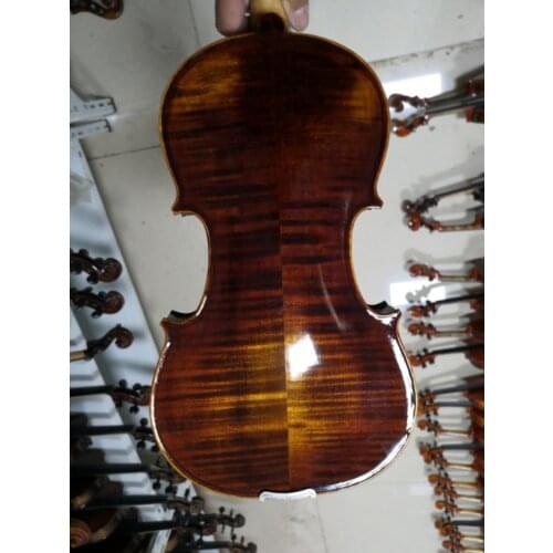 Handmade violin 4/4 3/4 solid wood Natural stripes violin Brown children beginner Playing musical instruments With Brazil bow