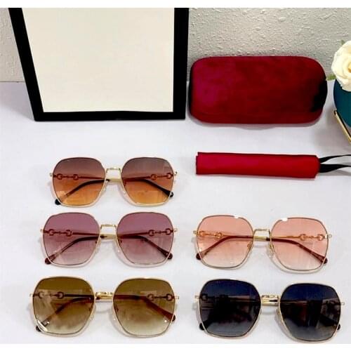 2021 Retro Fashion Big Frame Metal Woman Sun glasses Luxury Brand Trend Design Sunglasses Female Elegant Big Shades 08812SA
