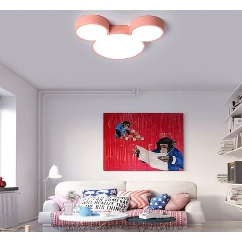 Modern LED Kids Ceiling light with Acrylic Shades Nordic Mouse Ceiling Lamp for Bedroom Childrens Room Kitchen Dinning Room