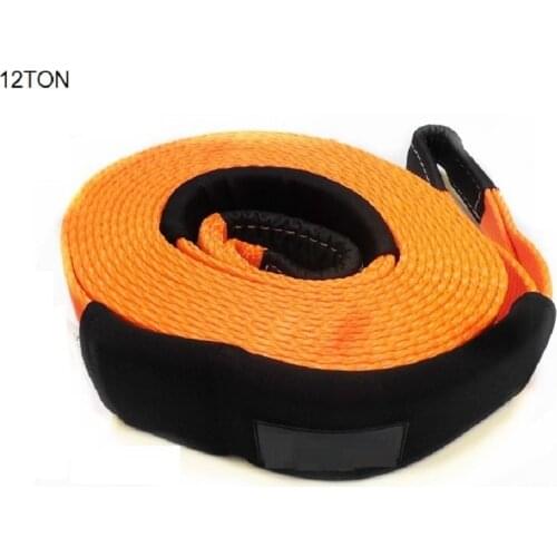 12TX9M,75MM heavy duty Trailer rope with tree holding belt winch rope cross-country rescue accessories trailer hook
