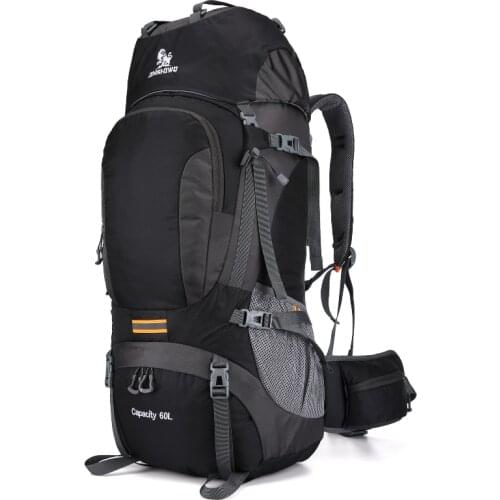 BOWTAC Outdoor Sports Backpack Unisex Waterproof Mountaineering Bag Camping Field Equipment Large Capacity 60L Backpack Nylon