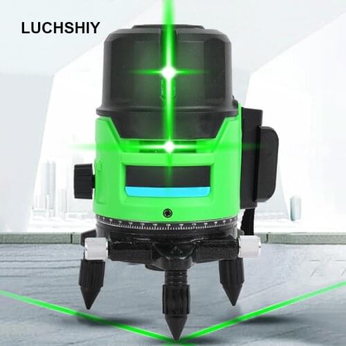 Laser Level Rotary Tilt 360 Self-Leveling 2/3/5 Lines Green Laser Horizontal Vertical Cross Line Indoor Outdoor Measure Tools