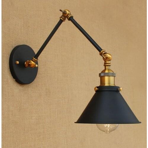 15cm Retro Loft Industrial Wall Lamp Vintage Swing Long Arm Wall Light Fixtures Edison Wall Sconce Appliques Murales Luminaire