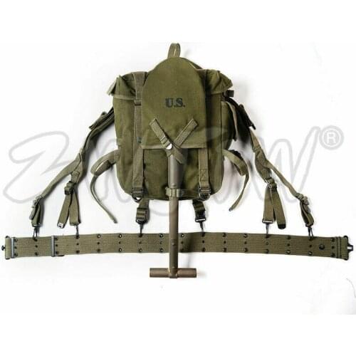 WW2 WWII US ARMY SOLDIER KOREAN WAR PACKAGE M1945 UPPER BAG WITH T-SPADE VETERAN GIFT World Military Store
