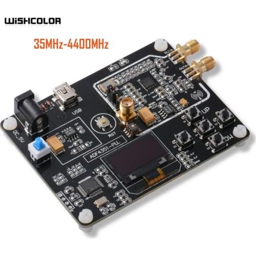 Wishcolor New 35MHz-4400MHz RF Signal Generator ADF4351 Module Sweep Frequency Generator PLL With OLED Display