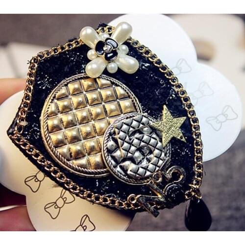 Vintage New Woman Suits Brooches Big Bowknot Shield Simulated-Pearl Flowers Beads Brooches Fashion Jewelry Clothes Accessories