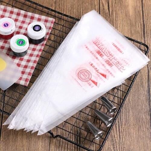 100pcs/bag Small Large Size Disposable Pastry Bag Icing Piping Cream Nozzle Fondant Cake Decorating Pastry Tips Tools Cake Tools