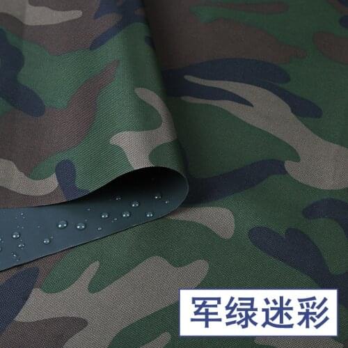 150cmx100cm Oxford Cloth Camouflage Waterproof Fabric Plusthick PVC Coating Raincoat Fabric Sunshade Cloth Camouflage Fabric