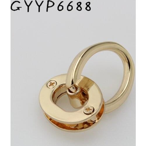 4pcs Oval screw grommet plus detachable U ring for pursebag accessories handle,repair handbag strap connector