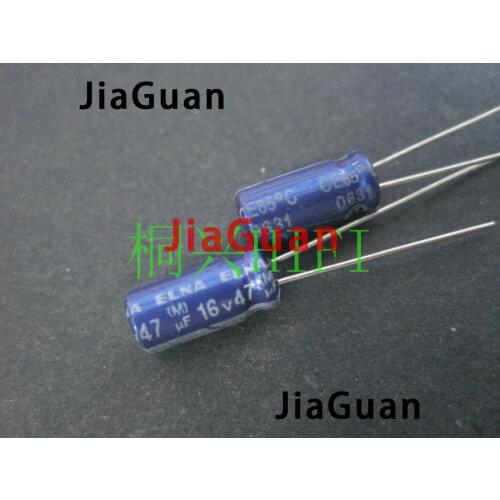50pcs NEW ELNA RE3 16V47UF 5X11MM 16v 47uf audio electrolytic capacitor 47uF/16V blue robe re3 47UF 16V