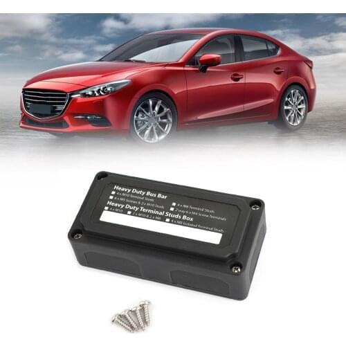 Areyourshop Bus Van Marine Car Boat Heavy Duty 4 Way M8 5/16" Screw Terminal Studs 300A Distribution Block