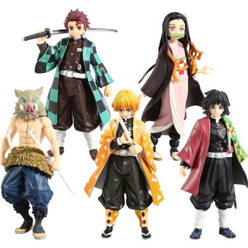 Demon Slayer Kimetsu No Yaiba Kamado Tanjirou Nezuko Tomioka Giyuu Hashibira Inosuke Zenitsu Agatsuma Tsuyuri Kanawo Figure Toy