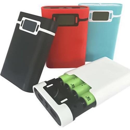 4*18650 Battery Holder LCD Display Power Bank Battery Box DIY Power Bank Storage Case Enclosure Mobile Phone Charger Shell Case