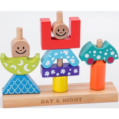 4 Styles Kids Wooden Challenge Puzzle Games Building Blocks Smart Interest Car Learning Educational Toys for Baby Children