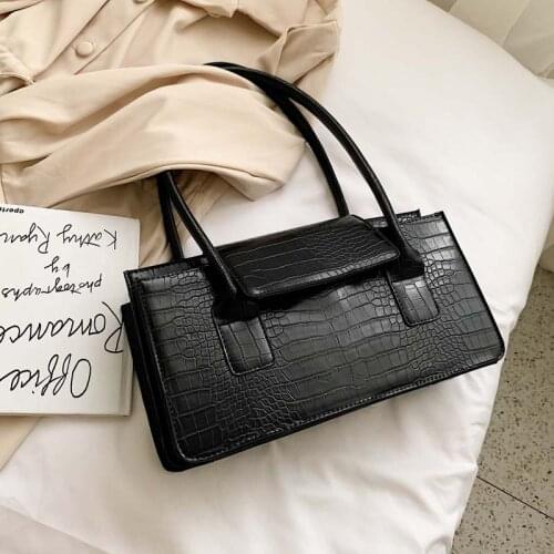 European Fashion Female Tote bag 2019 New Quality PU Leather Womens Large Handbag Crocodile pattern Shoulder Messenger Bags