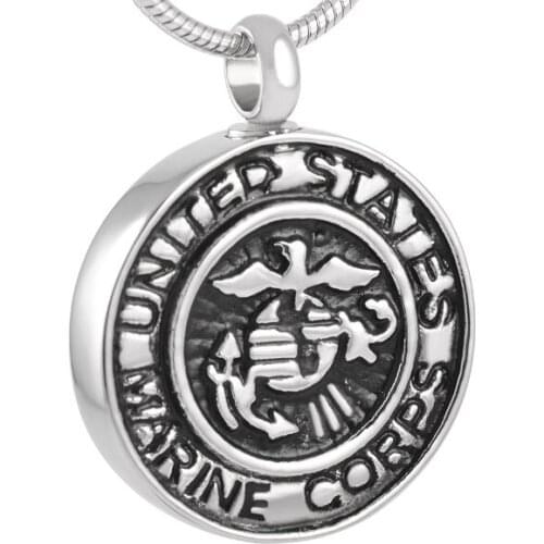 IJD8386 Cremation Jewelry Wholesale or Retail,The United States Marine Corps Keepsake Memorial Urn Necklace Ashes Jewelry Men
