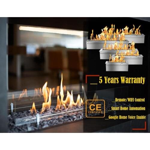 Inno-Fire 30 inch Long intelligent wifi remote control silver modern eletric ethanol fireplace
