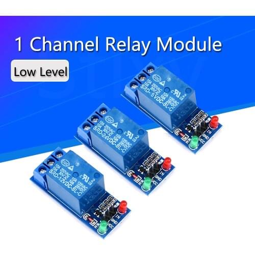 5V 12V 24V Low Level Trigger 1 Channel Relay Module Interface Board Shield for PIC AVR DSP ARM MCU Arduino
