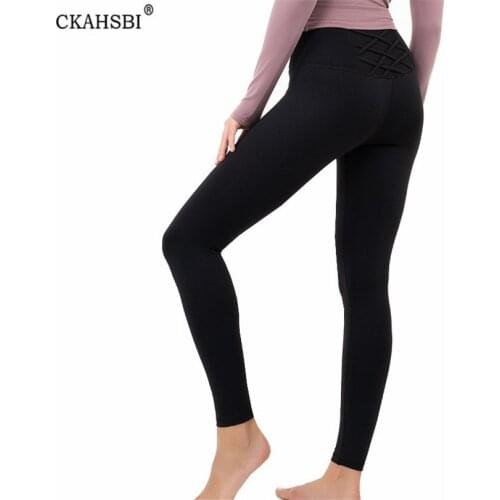 CKAHSBI Push Up Leggings Sport Women Fitness High Elastic Waist Bandage Sweatpants Yoga Ankle-Length Ladies Workout Gym Pants