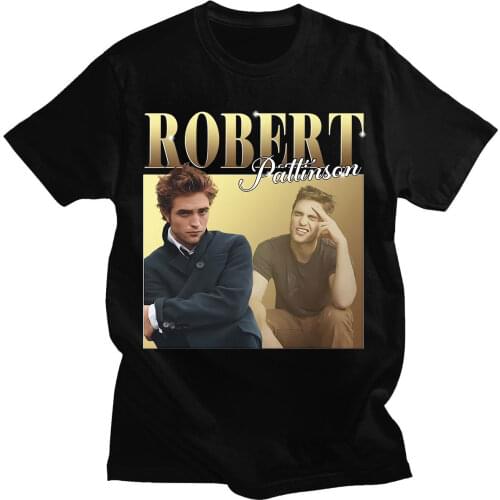 2021 Summer Hot Sale Funny Robert Pattinson Standing Meme T Shirt Men Pre-shrunk Cotton Tee Tops Short Sleeved Vintage T-shirt