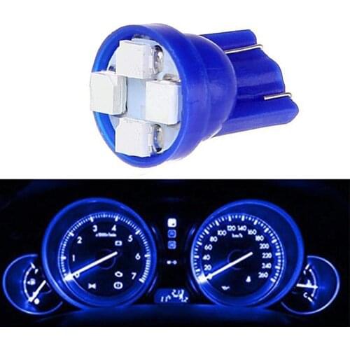 Multifunctional 5pcs T10 4 SMD 1210 LED Wedge Dashboard Gauge Side Door Marker Clearance Lights Blue Light Bulbs Free Shipping