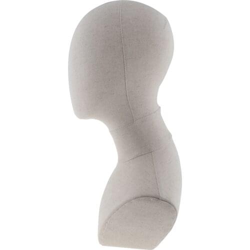 Mannequins Model Cork Head Canvas Block Hat Wigs Making Jewelry Display Bust