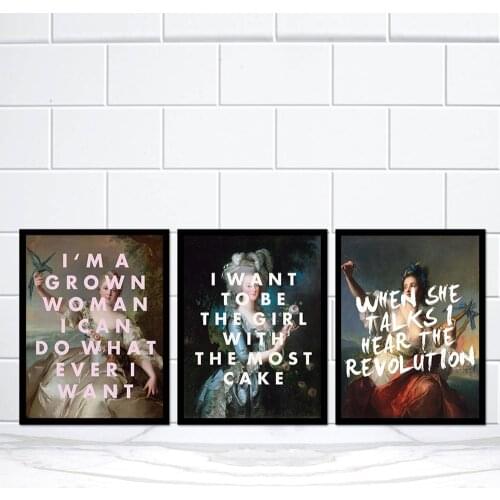 Music Inspired Song Lyrics Posters and Prints Feminist Canvas Painting Girl Wall Pictures for Living Room Home Decor No Frame