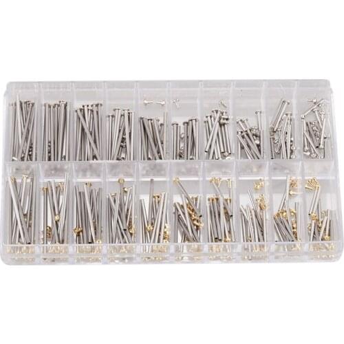 1 Box Watch Repair Tools Set Kits Watch Strap Screws Assortment Tube Friction Pin Clasps Straps Bracelets Rivet Ends 10Mm-28Mm