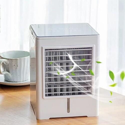 USB Desk Mini Fan Portable Air Cooler Fan Air Conditioner Light Desktop Air Cooling Fan Humidifier Purifier For Office Bedroom