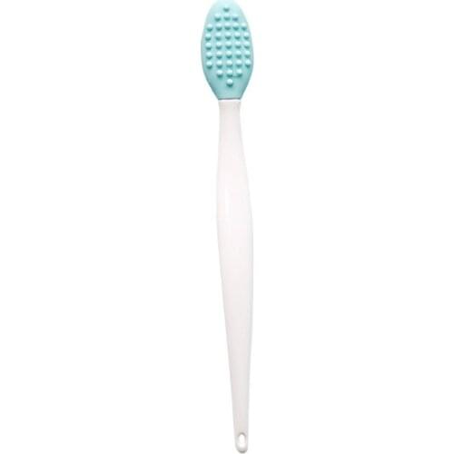 The New Double-sided nasal brush with silicone nasal wash and facial brush to clean pores and remove blackheads blue pink