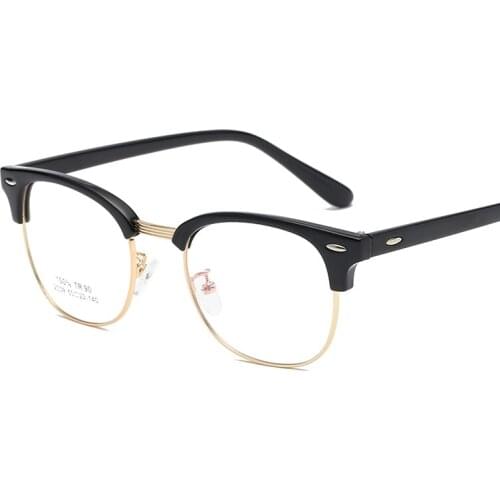 Retro Classic Style Glasses Frames Women Men Rivets Eyeglasses Myopia Optical Eye Glasses Frame TR90 Monturas De Lentes Mujer