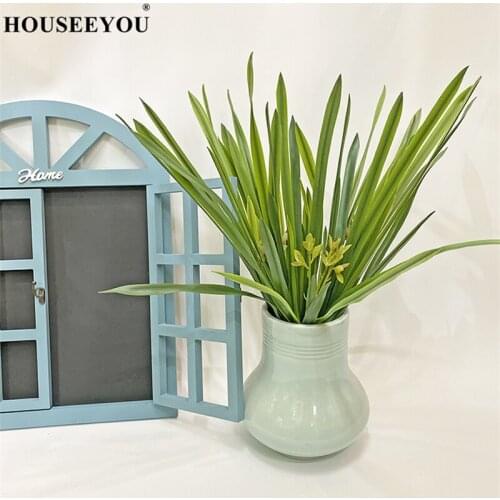 Orchid Grass Hand Feeling Simulation Green Plant Sword Leaf Forest Department Decoration Chlorophytum Home Wedding Match