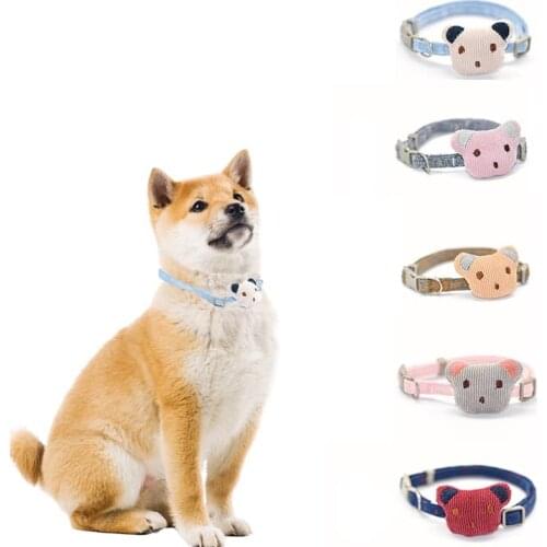 Pet Collar Personalized Pet Dog Cat Collar Breathable Small Medium Large Dog Cat Collar Adjustable Plaid Cloth Cotton Pet Collar
