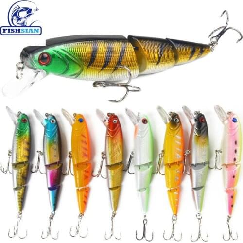 Swimbait Fishing Lure Minnow Three Section Bait Weights 11.5cm/15g Holographic Bass Lure Jerkbait Mino Swim Bait Saltwater Lures