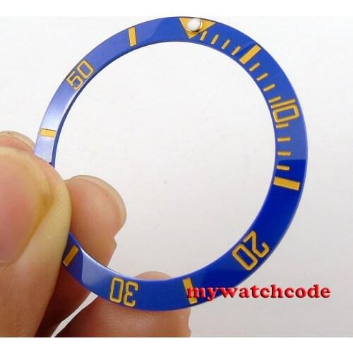CARVING 38mm blue ceramic bezel insert for 40mm sub mens watch