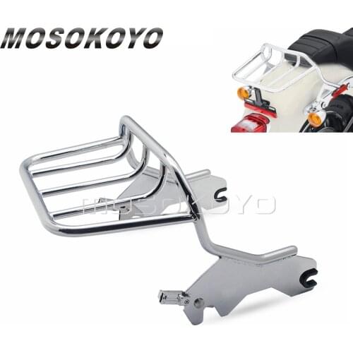 Motorcycle Chrome Steel Detachable Two Up Rear Luggage Rack for Harley FXLR Softail 2020 Low Rider S FXLRS 2018 Sport Glide FLSB