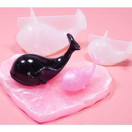 1pcs Whale Shape 3D Silicone Mold DIY Geometry Whale Animal Mold Ornament Mold Cake Decoration Tools Pendent Accessories