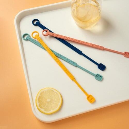 Stirring Stick Durable Long Handle Silicone Creative Coffee Stirrer for Home Spoon Sets