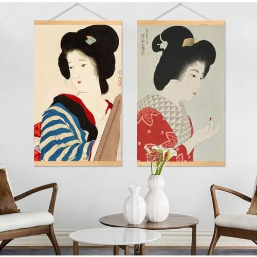Modern Decorative Canvas Painting Bedroom Living Room Decoration Hotel Dining Room Hanging Paint Figure Japanese Style Art Mural