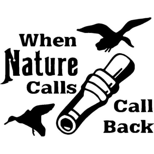 Hunting When Nature Calls Call Back Duck Hunting Decal Vinyl Car Sticker Bumper Car Window Laptop Car Stylings