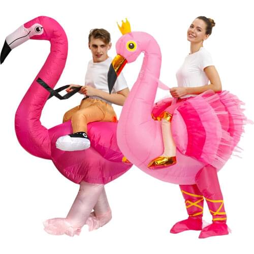 Adult Anime Halloween Cosplay Costume Animal Flamingo Inflatable Costumes Purim Party Role Play Disfraz